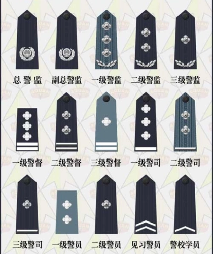 警察肩章是这么在分辨官职大小?