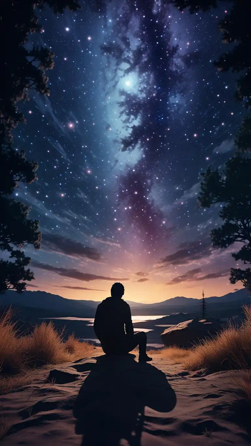 伤感绝望的夜空壁纸9092 每当夜幕降临,望着窗外深邃的夜空,是否