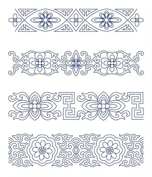 中国古风 花边图案 花纹底纹 花边纹理 素材