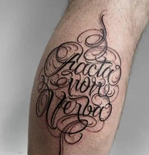 f纹身图片_花体字纹身图案