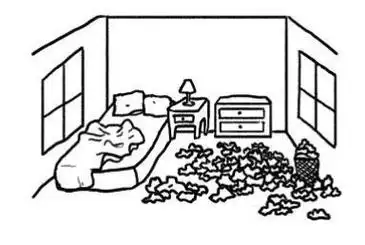 整洁的家简笔画