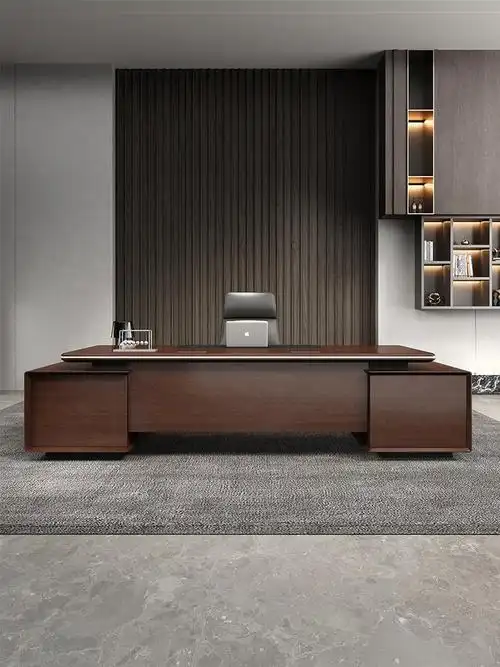 老板办公桌大气办公室董事长实木简约现代新中式班台大班台