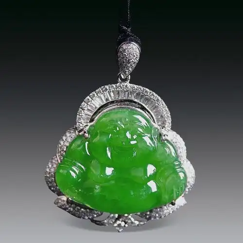 0452 翡翠镶钻佛