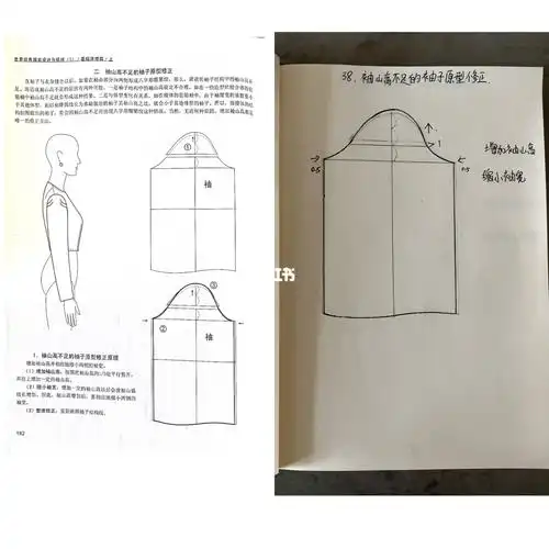 自学服装打版d38丨袖子原型修正
