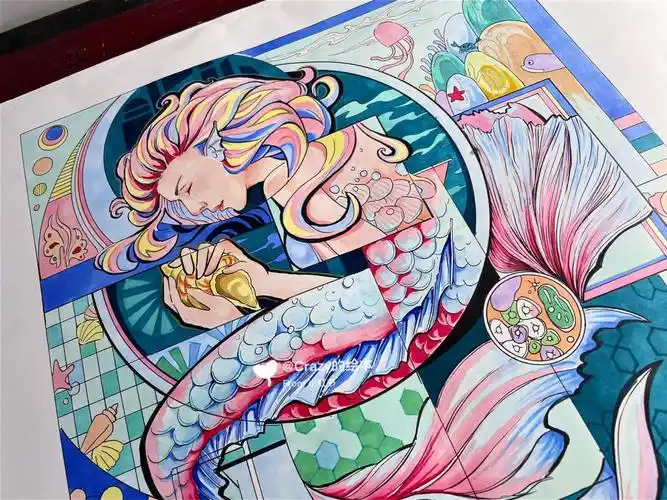 考研手绘  #手绘临摹  #装饰画  #视觉传达设计考研手绘  #视觉传达