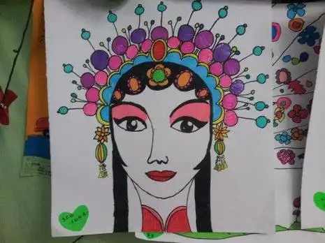 女花旦脸谱简笔画教程步骤脸谱简笔画花旦的分类儿童画绘画吧-画画