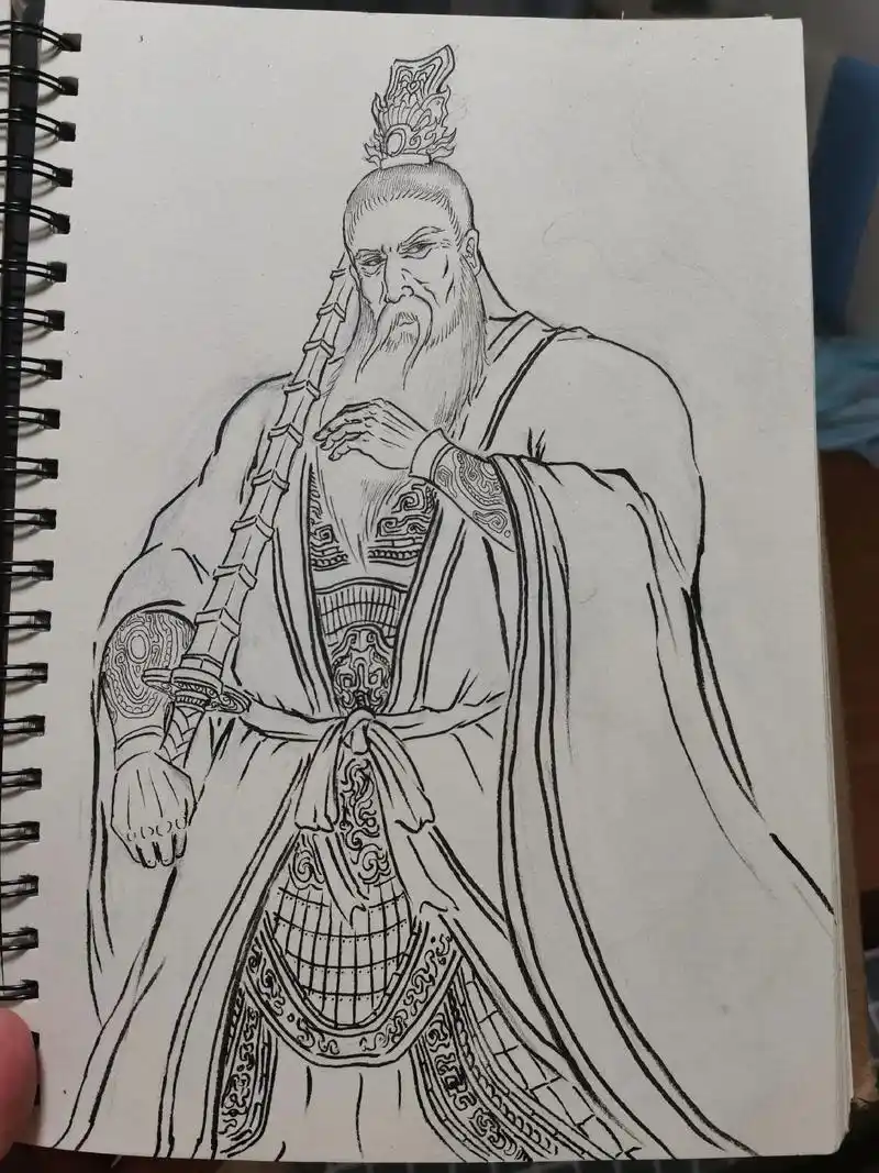 姜子牙.姜太公 #画画 #手绘 #国风 #封神#封神演义 - 抖音
