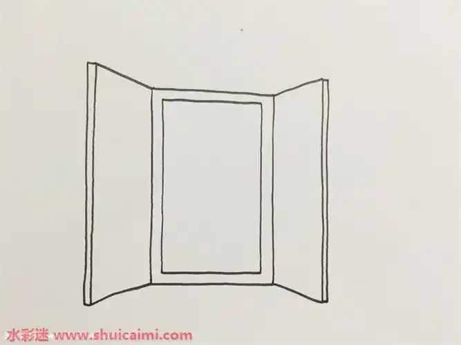 打开窗户简笔画的画法步骤图解