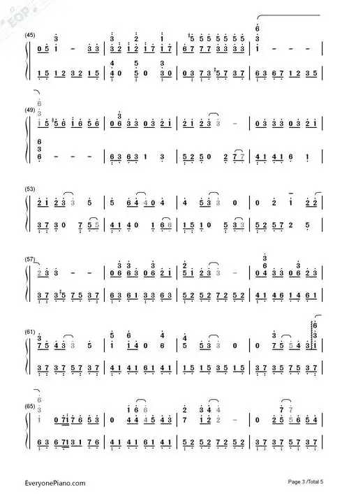 珍珠星的距离-スピカテリブル-lovelive双手简谱预览3