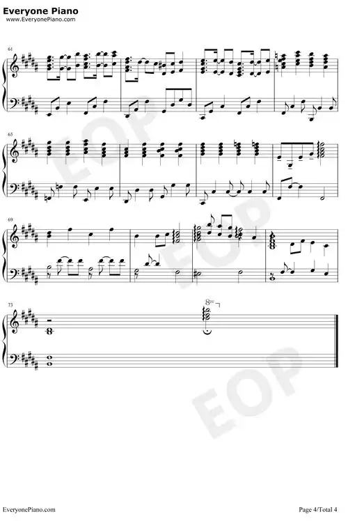 光へ钢琴谱-フランシュシュ-佐贺偶像是传奇ed4