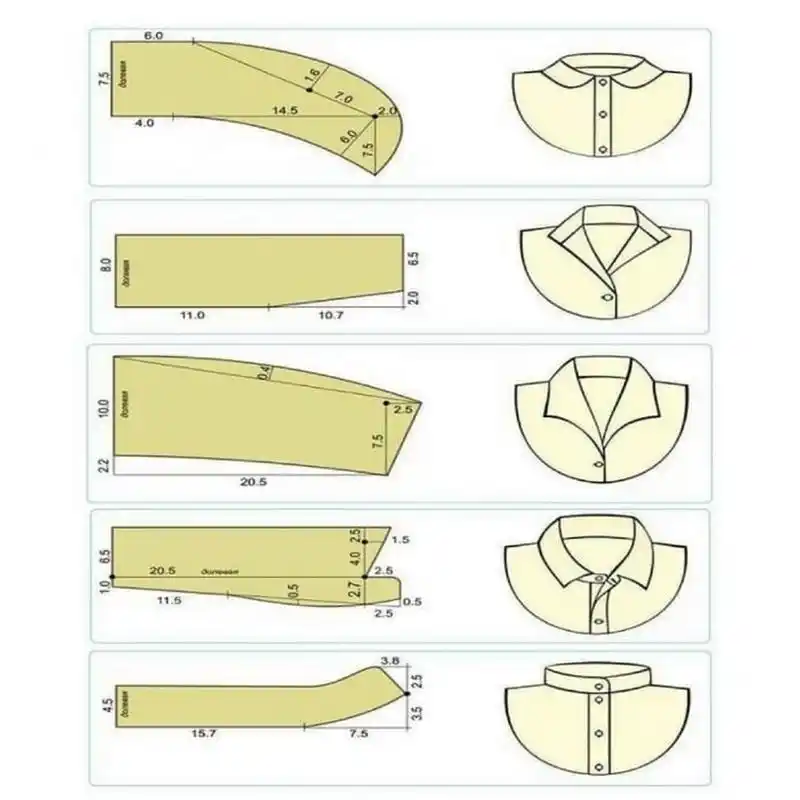 领子裁剪图大全,快来pick你心仪的那一款吧 欢迎点赞,评论和关注!