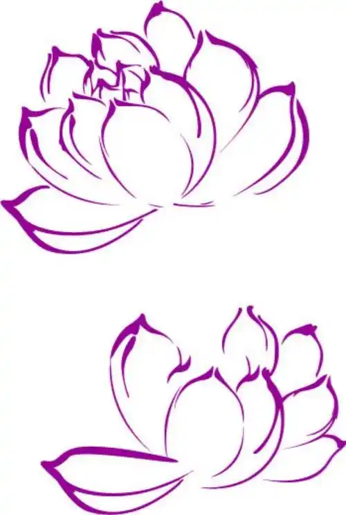 莲花简笔画 莲花简笔画图片大全大图