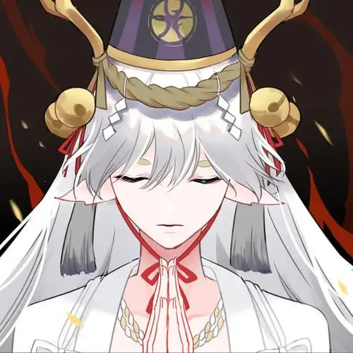 最后跟大家分享一下画师小姐姐"肆方一十六"创作的铃鹿御前头像,希望