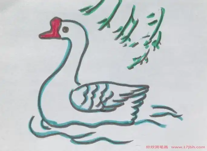 画鹅的简笔画鹅怎么画可爱