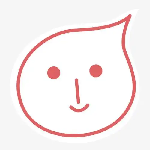 红色头像png素材-90设计