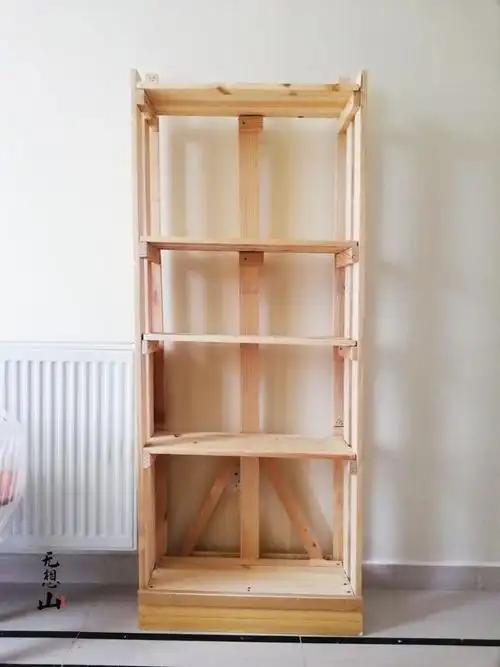 网购的残次品打包的木条废物利用自己动手diy做书架