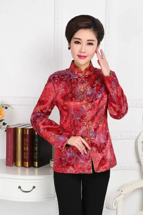 秋冬装新品女中式唐装棉衣中老年棉服女装外套女士棉袄妈妈装上衣