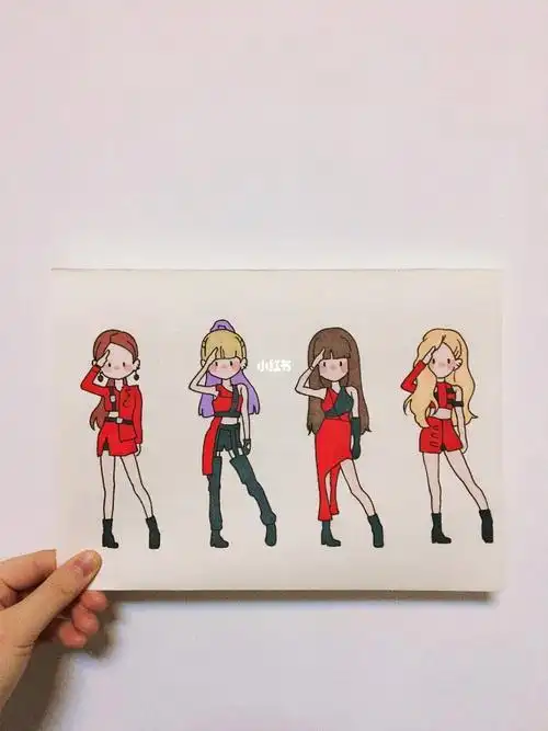 blackpink成员简笔画