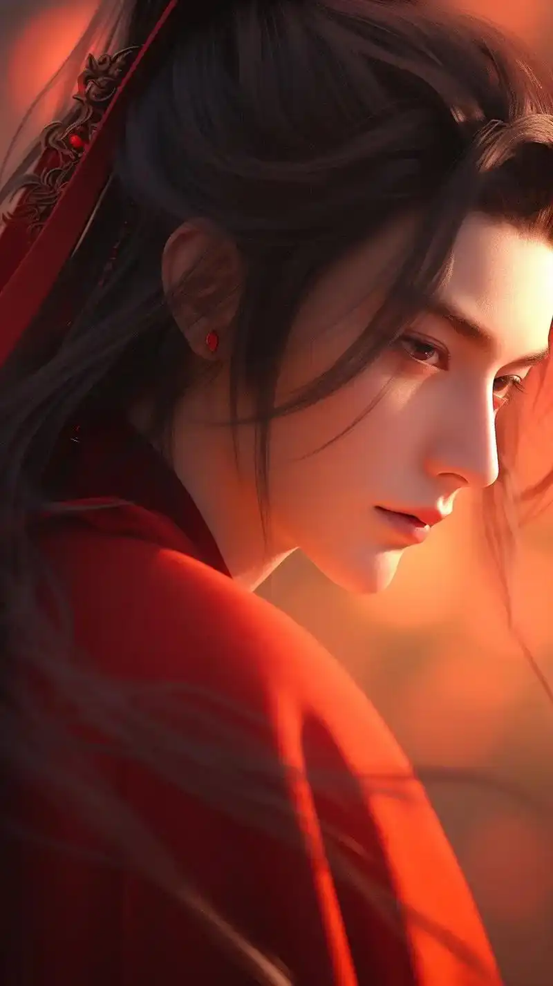 红衣积尘土,相思焚灰独尝苦涩 #红衣古装 #小说男主脸 #绝 - 抖音