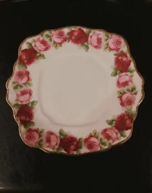 卡屯淘瓷手记78英国骨瓷彩绘双耳盘