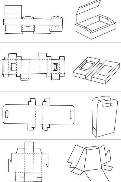 包装盒平面展开图