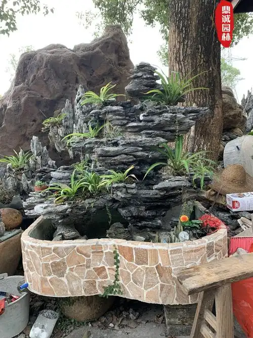 英石室内假山盆景石材英石创意盆栽绿植造景设计常用石