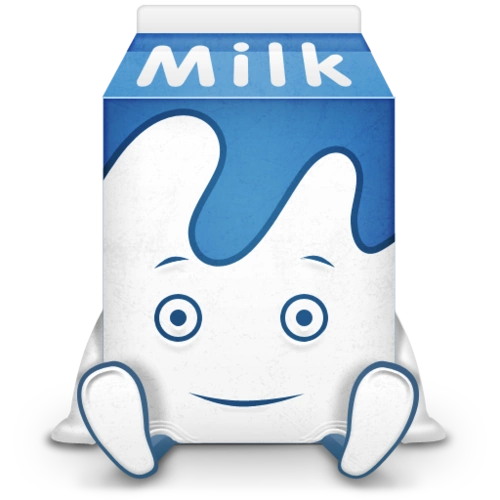 卡通牛奶盒子png图标