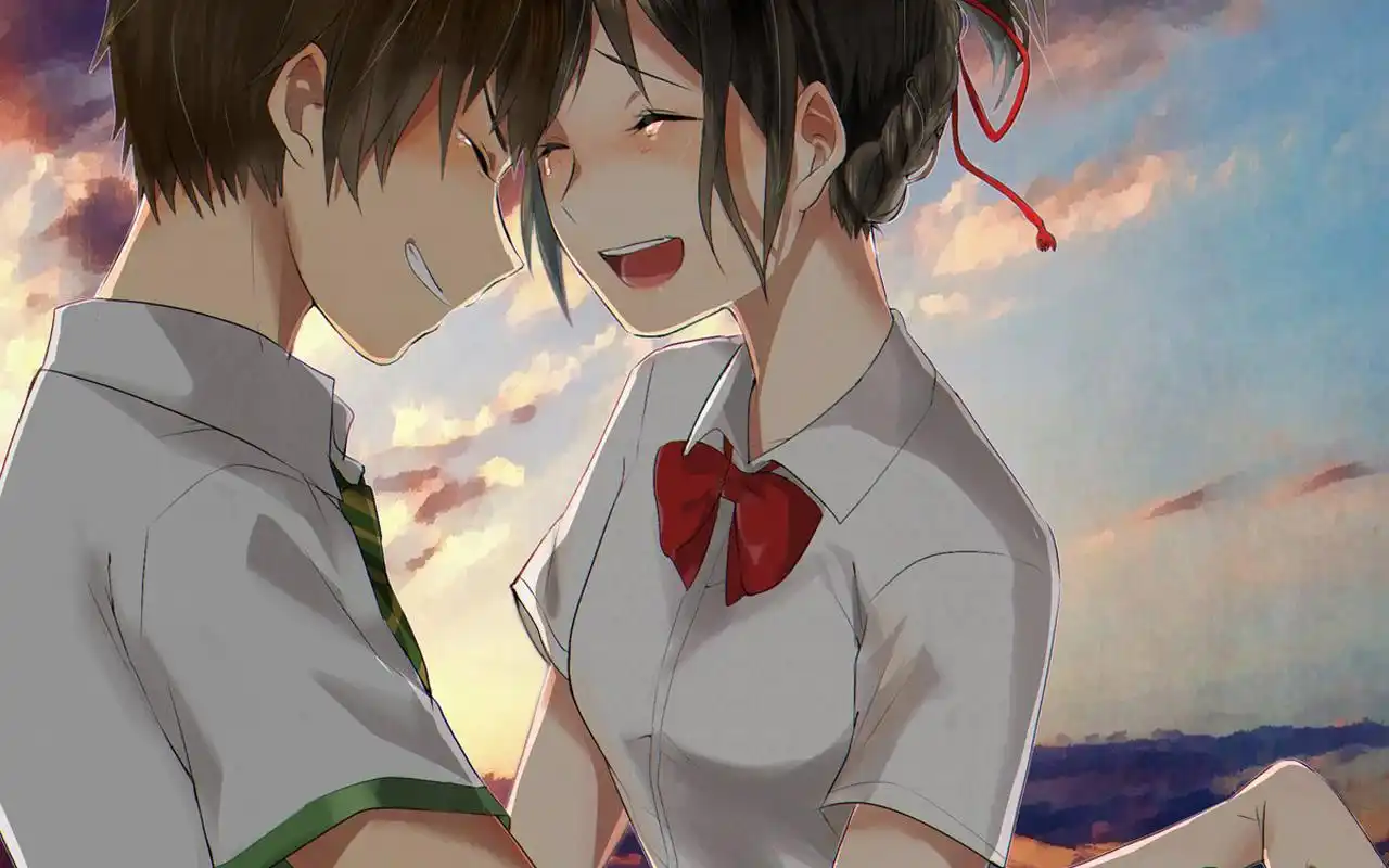 新海诚动漫《你的名字》唯美cp剧照图片桌面壁纸