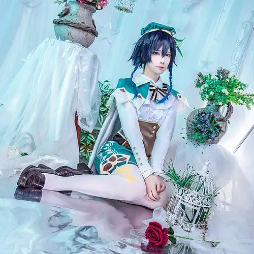 cos原神温迪可爱蒙特祖玛风神巴巴托斯动漫cosplay女装