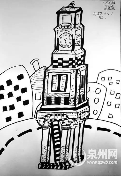 校门口画古城 小画笔更灵动-手机泉州网