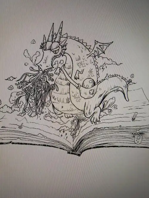 素描版的喷火龙怎么画