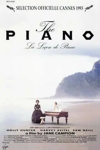 《钢琴课》(the piano)电影海报