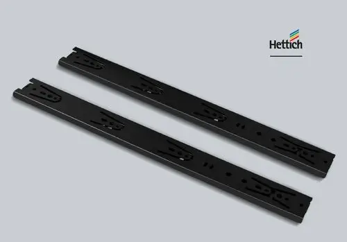 德国海蒂诗三节抽屉轨道滑轨滑道加厚导轨滚珠静音家用橱柜跑道