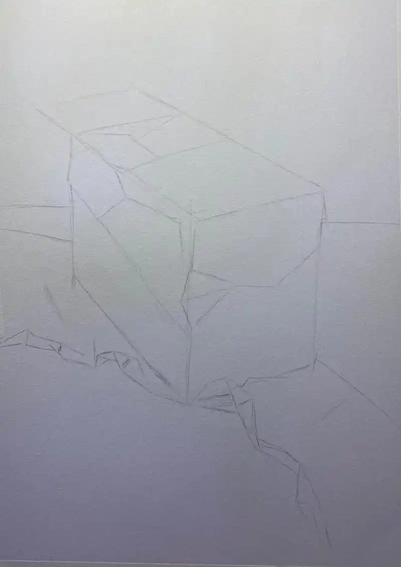 素描 #素描纸箱#素描静物 # - 抖音