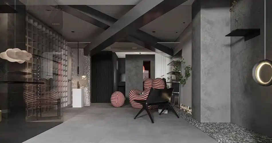 一个暗黑系猫雕塑店