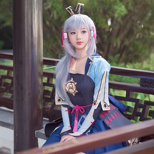 居幻原神cos服 神里绫华cospaly服装 稻妻城大小姐动漫游戏套装女