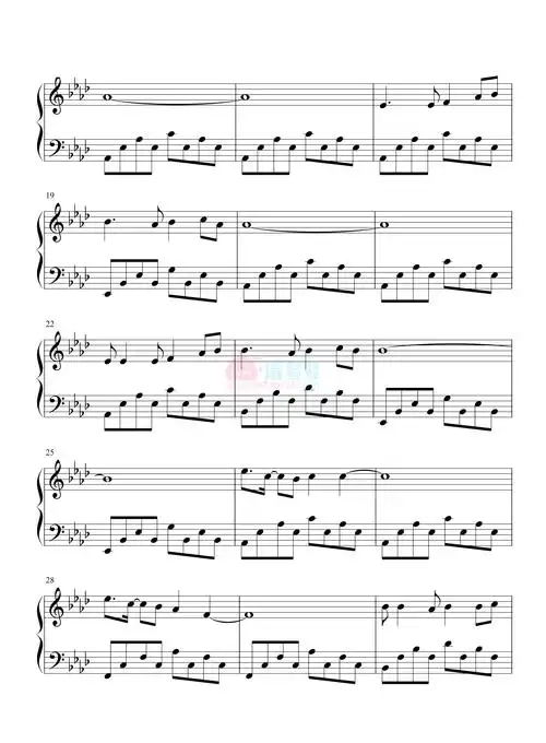 水木年华启程钢琴谱