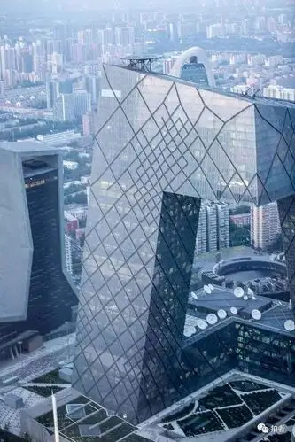 俯瞰中央电视台总部大楼