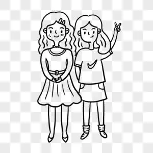 卡通人物简笔画元素