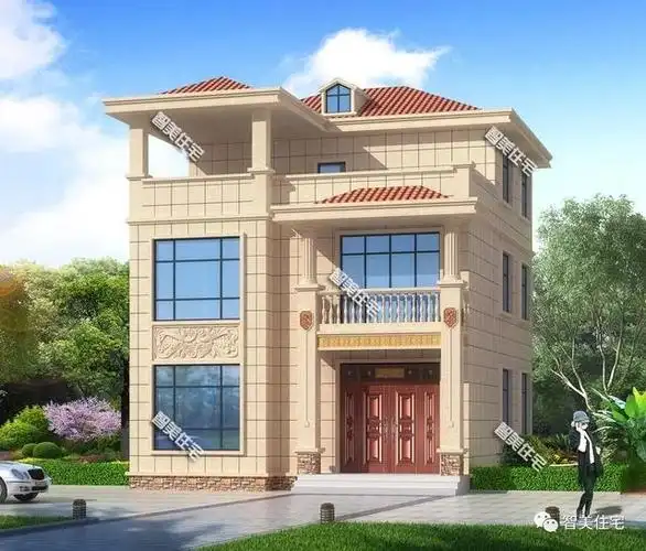 通透的两开间自建别墅宅基地面宽不够这样设计也是个好办法