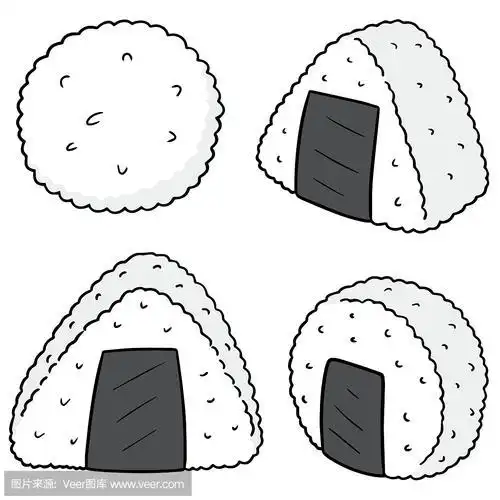 三角饭团简笔画