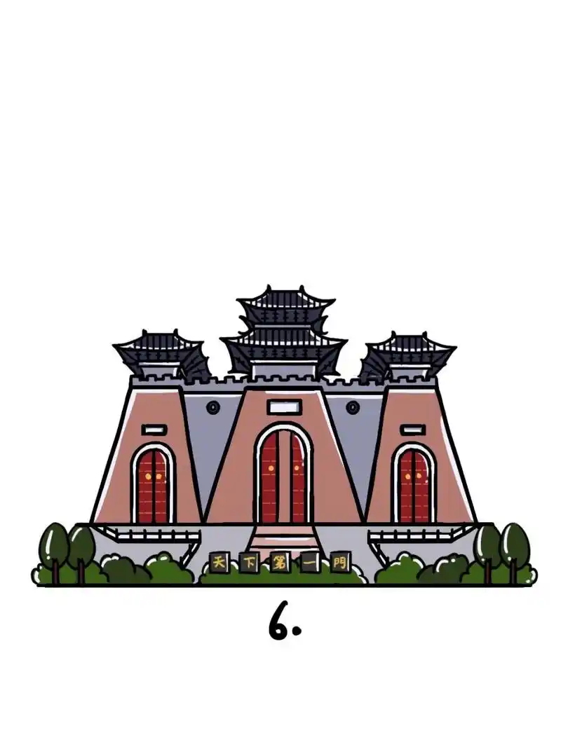 如何画山西临汾华门|地标建筑简笔画教程65 地标建筑简笔画教程65