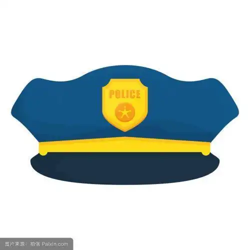 警察帽徽儿童简笔画