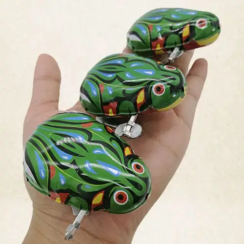 回忆童年80后儿时怀旧玩具发条铁皮青蛙跳老鼠坦克公鸡小玩具经典