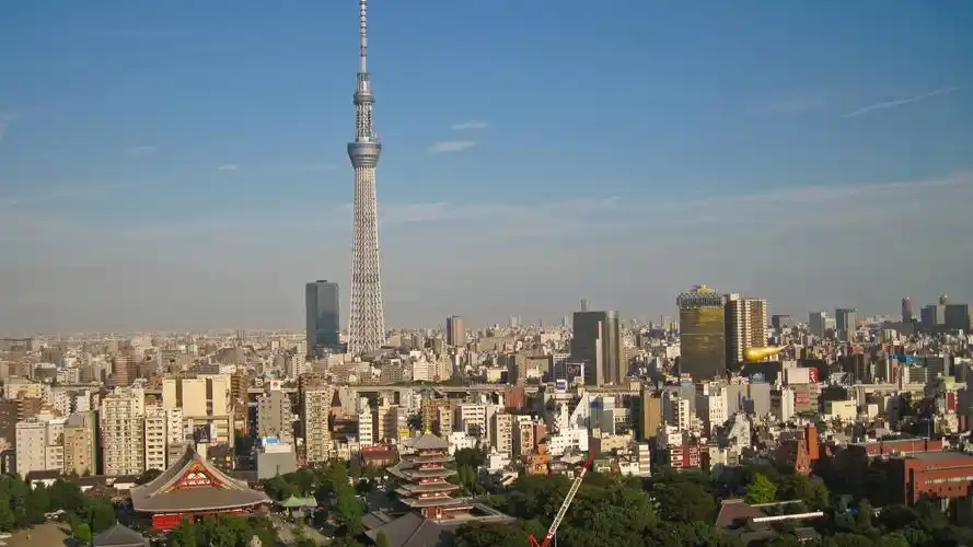 东京,日本,塔,黄昏,城市 壁纸