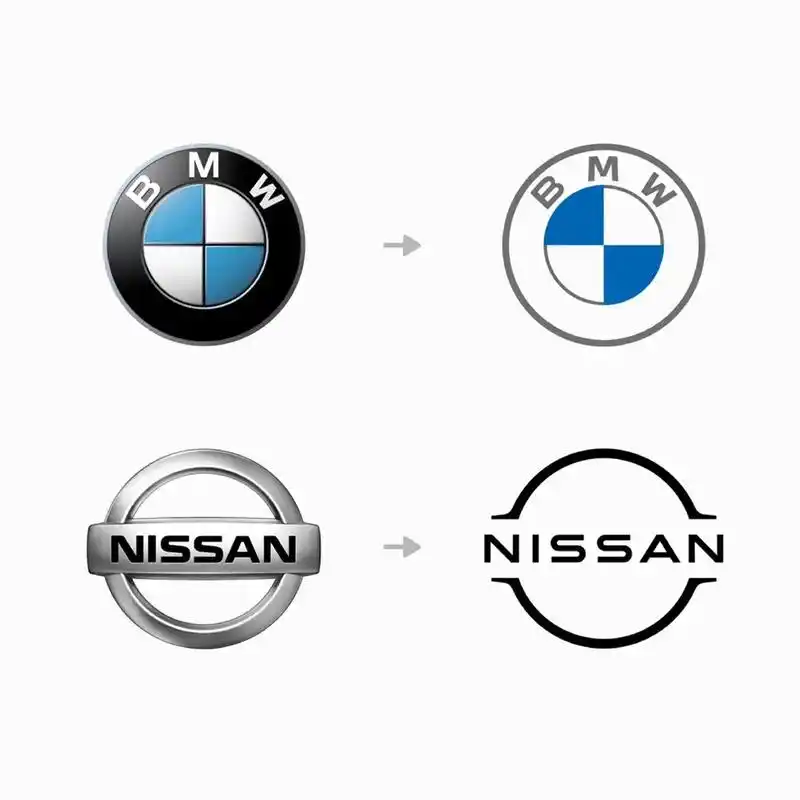 近两年各大汽车品牌logo进行了优化升级#标志设计 #车标  - 抖音