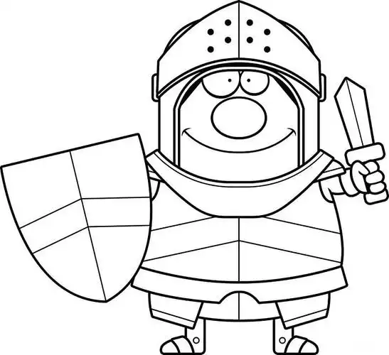 卡通_骑士_插画_剑_高清图片_全景视觉