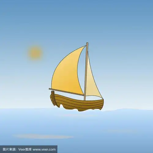 一艘船在海上的漫画