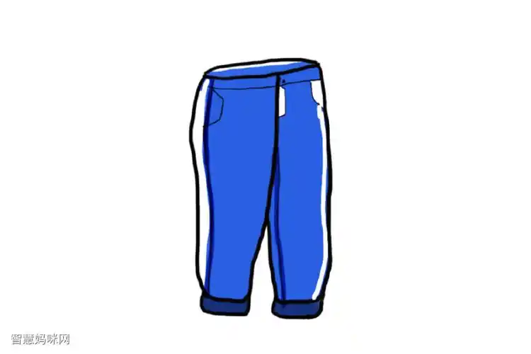 运动裤怎么画