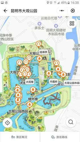 不仅如此,"游云南"app还为游客贴心设置了游览路线,并规划出游览